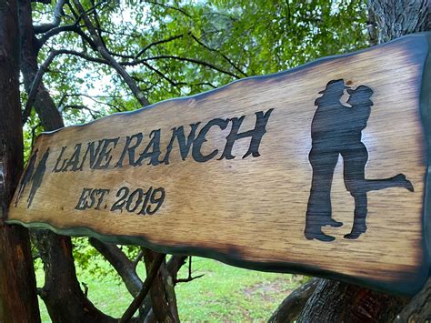 Outdoor Western Ranch House Sign Custom Wood Cowboy Decor | Etsy