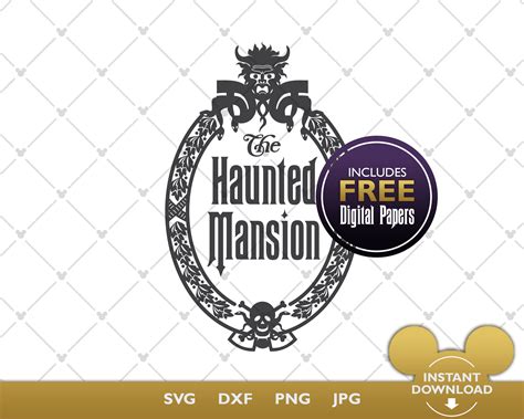 The Haunted Mansion Plaque SVG Cutting File Halloween | Etsy New Zealand