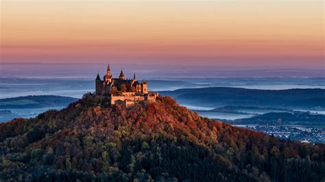 Hohenzollern Castle Wallpaper 4K, Bisingen, Germany, Hill, Valley