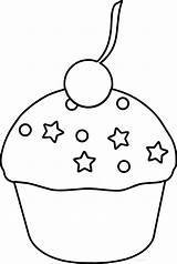 Cupcake Strawberry Sprinkles Cherry Coloring Page  Wecoloringpagecom sketch template