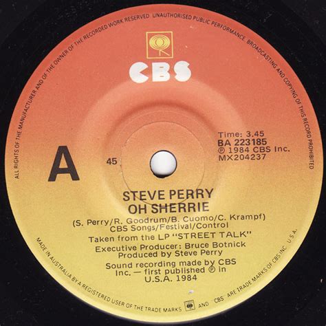 Steve Perry - Oh Sherrie (1984, Vinyl) | Discogs