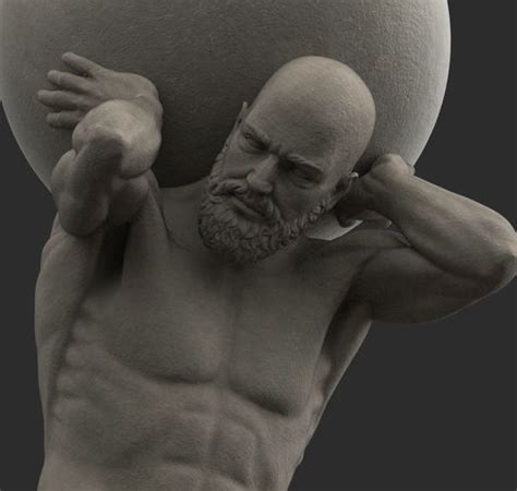 3D model Atlas Statue VR / AR / low-poly | CGTrader