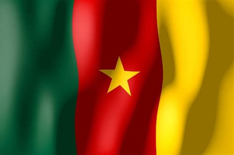 Premium Photo | Cameroon rippled country flag