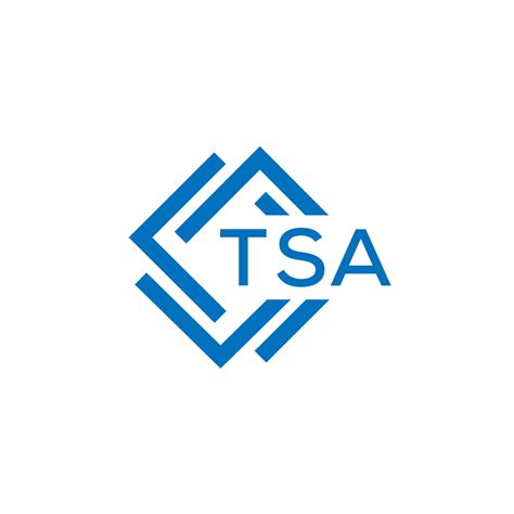 TSA technology letter logo design on white background. TSA creative ...