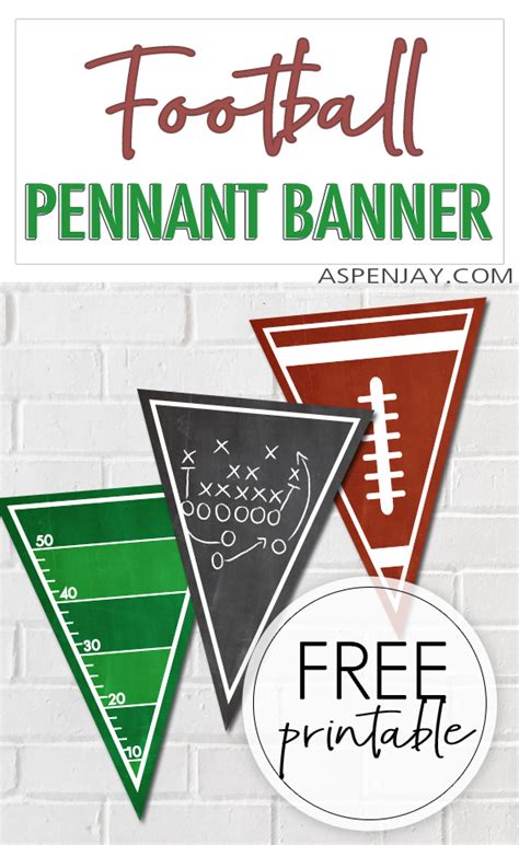 Football Pennant Banner – Game Day Free Printable - Aspen Jay