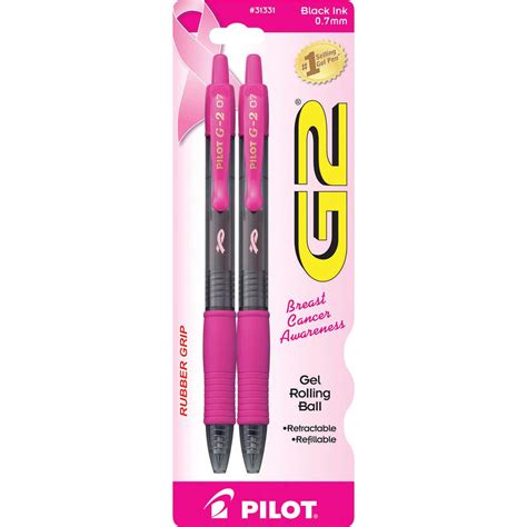 Pilot G2 Rubber Grip BCA Gel Rollingball Pens - Fine Pen Point - 0.7 mm ...