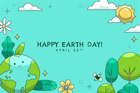 Free Vector | Hand drawn background for earth day celebration