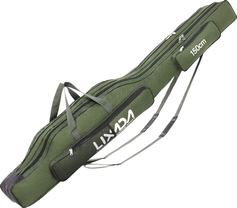 Lixada Fishing Rod Bag, Three Layer Fishing Rod Tackle Bag Large Capacity Fishing Tackle Carrier ...