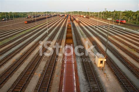 Railroad Marshaling Yard With Many Tracks Stock Photo | Royalty-Free | FreeImages