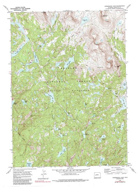 Horseshoe Lake topographic map, WY - USGS Topo Quad 42109h5