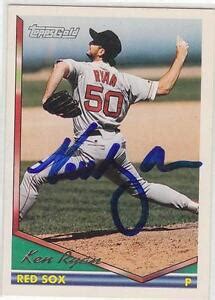 KEN RYAN Autographed Signed 1994 Topps Gold card Boston Red Sox COA | eBay