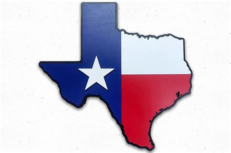 Texas State Shape Wood Flag – Patriot Wood