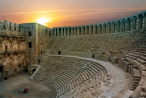 Aspendos is an ancient city located in Antalya, Turkey. The theatre of Aspendos was a Roman ...