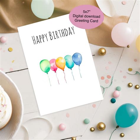 Happy Birthday Printable Card Printable Birthday Card - Etsy