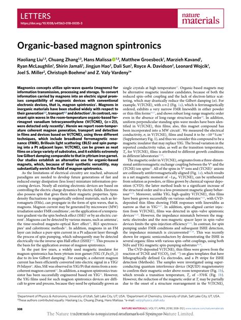 Organic-based magnon spintronics | Request PDF