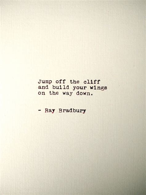 Custom Quote Ray Bradbury Handtyped Typewriter Art Print - 5x7" - Hand Typed Quote - Framed ...