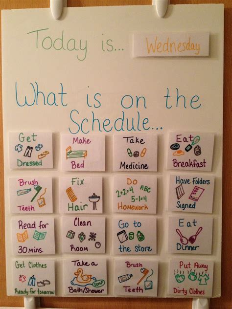 Free Printable Visual Schedules For Autism