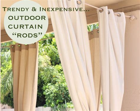 Outdoor curtain rods, Outdoor curtains, Outdoor pergola curtains