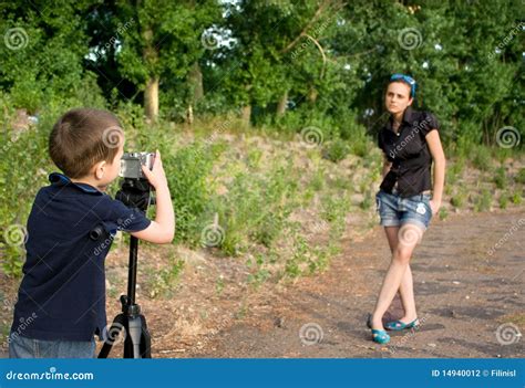 Little boy photographer stock photo. Image of child, photographer - 14940012