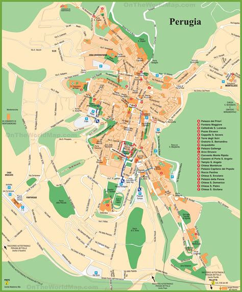 Perugia tourist map