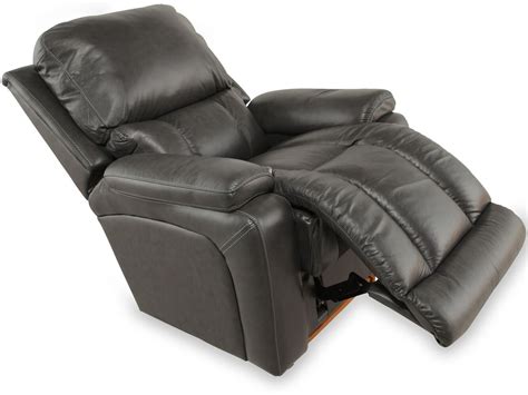 Traditional Leather 37.5" Power Recliner in Gray | Mathis Brothers Furniture