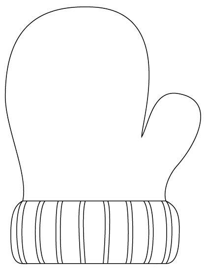 Mitten Clip Art Black And White