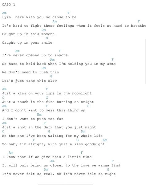 Just A Kiss Lady Antebellum Guitar Chords | Guitar chords for songs, Ukulele music, Music chords