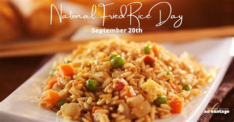 National Fried Rice Day - The Village Advantage