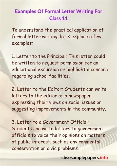 Formal Letter Writing For Class 11 Format, Examples, Topics, Exercises ...