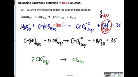 Video 3 Balancing Redox Reactions in Basic Solution - YouTube