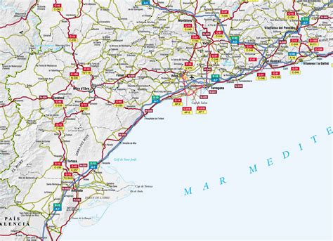 Province of Tarragona road map - Full size