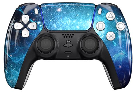 TCP Cool Galaxy PS5 Controller With White Buttons and Back Shell - The Controller People