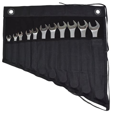 Waxed Canvas Wrench / Tool Roll 11 Pockets Hanging Storage for ...