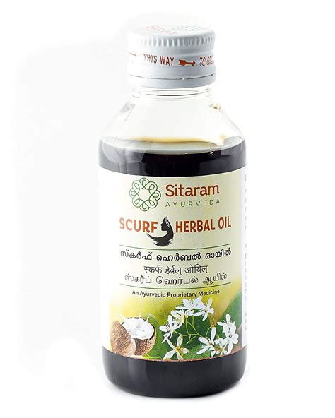 Sitaram Scurf Herbal Oil for Hair 100ml, Cures Dandruff, Soothes Dry and Itchy Scalp, Stimulates ...