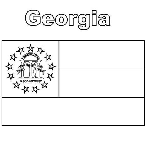 Georgia State Flag Coloring Page : Color Luna di 2020