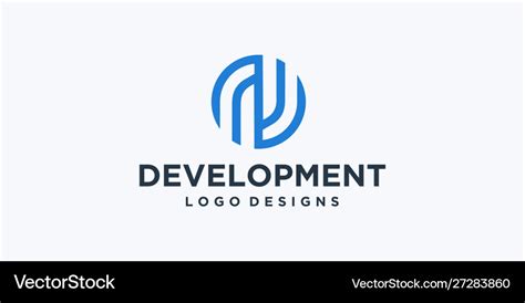 Circle development logo design inspiration Vector Image