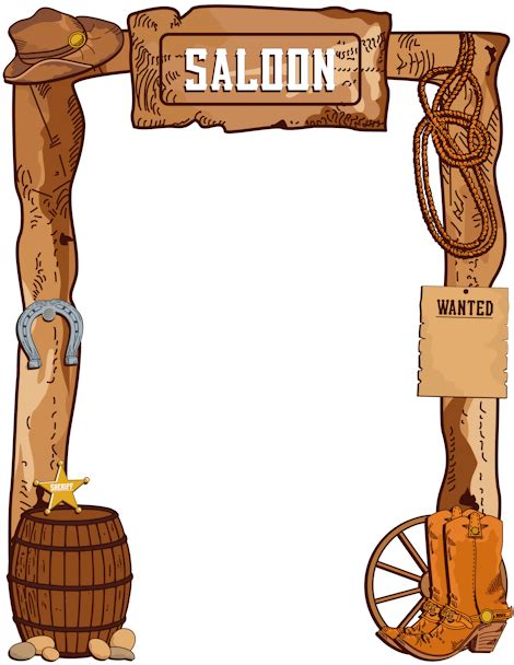 Cowboy Border: Clip Art, Page Border, and Vector Graphics | Wild west ...