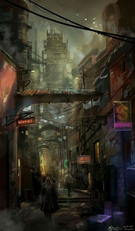 Low rent district | Sci fi concept art, Environment concept art, Cyberpunk art