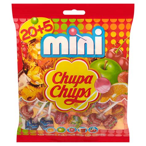 Chupa Chups 25 Assorted Flavour Mini Lollipops 150g | Sweets | Iceland Foods