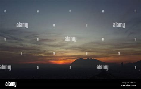 Mountain with Sunrise Behind (Cerro de la Silla Stock Photo - Alamy