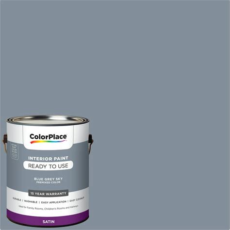 ColorPlace Ready To Use Interior Paint, Blue Grey Sky, 1 Gallon, Satin - Walmart.com - Walmart.com