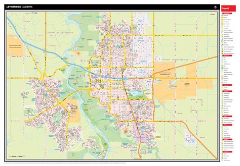 Lethbridge, AB Map by Mapmobility Corp. | Avenza Maps