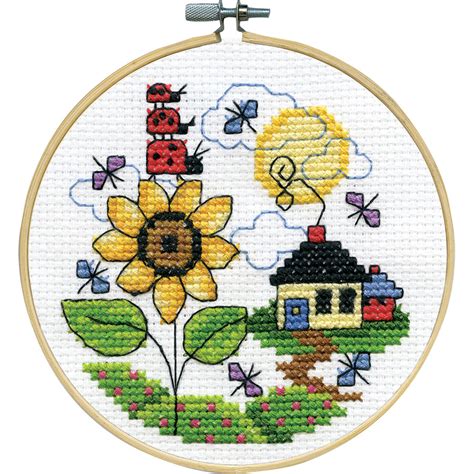 Sunflower Mini Counted Cross Stitch kits - The Fox Collection