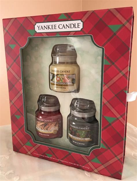 Yankee Candle Sparkling Cinnamon Xmas 3 Jar Set Christmas Home Holiday ...