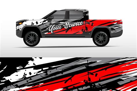 Graphic truck design. abstract lines grunge vector background concept for Vinyl Wrap and Vehicle ...