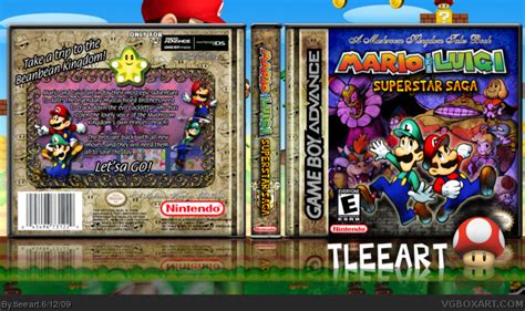 Mario & Luigi Superstar Saga Game Boy Advance Box Art Cover by tleeart