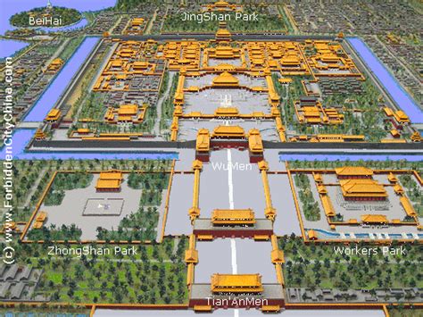 Forbidden City Map, Beijing, China, Ming dynasty, 15th century and later | City, China ...