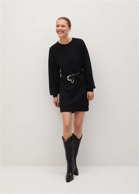 Mango Cottoned sweatshirt dress - 77035948 99