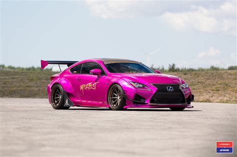 Rocket Bunny Wide Body Kit on Pink Lexus RC F — CARiD.com Gallery