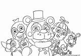 Five Nights At Freddys All Characters Coloring Page Printable sketch template